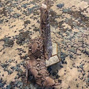 Snake skin booties